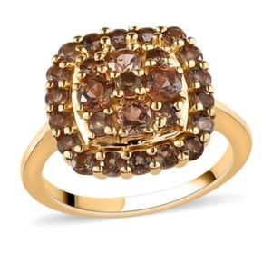 Jenipapo Andalusite Gold over Sterling Silver Ring - Size 7